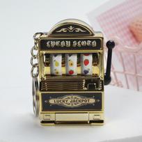Raktų pakabukas Lucky Jackpot Vintažinis vaisių lošimo automatas Antistresinis žaislas Raktų pakabukas Linksmas Kūrybiškas automobilio raktų pakabukas Papuošalas Dovana Vaikams auksas
