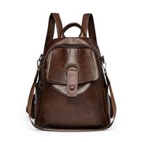 Schoolbag bag women's summer 1011 new large-capacity leisure pu backpack women's travel commuter schoolbag ruda