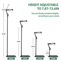 Reguliuojamas pasukamas pakabinamas grindinis lempos stovas roplių terariumams - Nešiojamas ir lengvai montuojamas Adjustable 40-180CM blue
