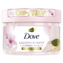 Dove Sakura Musk Creamy Body Scrub Exfoliation Dark Spots Clarity Gift Main 298g white