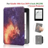 Dėklas Kindle 10-os kartos + Ekrano apsauga 6 colių su rankos dirželiu E-knygai J9G29R Odinis dangtelis Žadinimo/Miegojimo režimas Funda J9G29R kindle 10th
