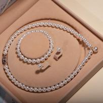 Natūralių kriauklių ir perlų vėrinys - Moteriškas raktikaulio grandinėlės rinkinys Motinos dienos dovanai Single Necklace brown