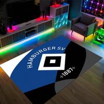 Hamburger SV futbolo dizaino kristalinio veliūro kilimas jaukus ne?Neslystantis raštuotas kilimas miegamajam, svetainei, prieškambariui 80cmx120cm