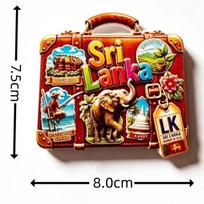 Sri Lanka Fridge Magnets Sticker Tourism Souvenir Refrigerator Magnets Sticker Home Kitchen Decor beige
