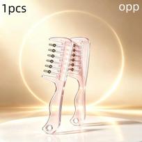 Hair Oil Applicator Scalp Massage Liquid Comb Built-In Liquid Reservoir Rolling Metal Teeth For Hair Growth Home Hair Care Tool A5 white
