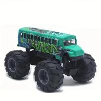 Modelis Traukiamas Veiksmo Žaislas Monster Truck Lydinio Dideli Ratai Žaidimo Transporto Priemonė Automobilio Dovana Berniukams Mergaitėms Monster Mokyklinis Autobusas Lietas Metalas black
