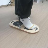 Plantar Arch Support Stretch Device Solid Wood Construction Wooden Foot NonSlip Surface Pilates gray