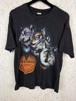 90s Vintage Guinness Beer Wolf Pack Sun Faded T-Shirt Retro Black Size ~M Unisex T-Shirt XXXL