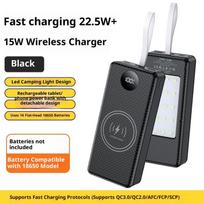 P12 12Pcs 18650 Battery Power Bank Case Shell Diy Dual Usb Type C 10W 22.5W 15W Wireless Charging Battery Not Included For Phone