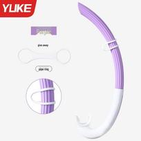 Front-Mounted Freediving Snorkel Silicone Tube - Diving Accessories & Equipment One Size violetinė