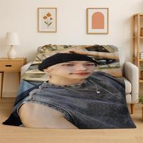 Kpop Felix Stray Kids Muzikinė flanelinė antklodė Minkšta šilta antklodė miegamajam svetainei lovai kelionėms stovyklavimui iškylai Dovana 80x120cm