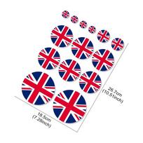 British Union Jack Flag Car Stickers UK Decal Vinyl Decoration Motorcycle Decor Stickers Waterproof Sunscreen Car Styling Cover Style 2 red