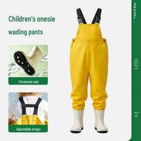 Vaikams skirti vandeniui atsparūs bridkelnės ir lietaus kostiumas: Paplūdimio radinių rinkimas, Upelių braidymas, Lauko žaidimai ir Darželio batai Size 25 - 16cm Insole yellow
