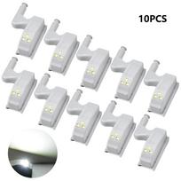 Universali vidinė vyrių lempų spintelė LED po spintele Šviesos spinta Spintos jutiklis Šviesa Namų virtuvė Naktinės šviesos lempos 10PCS balta