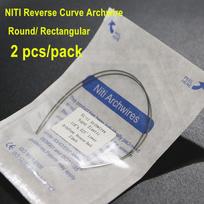 Dantų ortodontinis NITI atvirkštinės kreivės lankas RCS lankas stačiakampis/apvalus 6 packs 18*25 MIXED