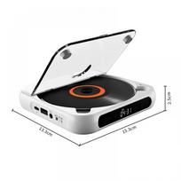 Nešiojamas CD grotuvas su „Bluetooth“ ir 1200 mAh akumuliatoriaus CD grotuvas Palaiko USB atkūrimo atminties funkciją Laikiklio jungiklis ASP LCD ekranas balta
