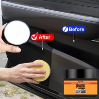 Automobilio plastiko restauratorius Atgal į juodą blizgantį automobilio saloną, odos ir plokščių atnaujinimo vaško dangos agentą, automatinį poliravimo ir remonto dangą 30G white