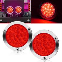 Ygmylandbb LED sunkvežimio galinis žibintas priekabos galinis žibintas 24V stabdžių žibintas universalus apvalus Plated ring raudona