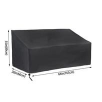 Atsparus vandeniui lauko baldų užvalkalas Sodo terasos Lietaus UV Stalo apsauga Sofos 163x66x89cm gray