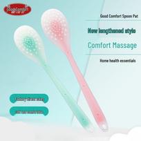 Meridian Health Silicone Gua Sha Massage Stick - Extended & Enlarged Patting Board Extended Spoon Pink white