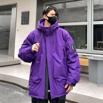 Winter New Hooded Down Jacket Hong Kong Style Versatile Thickened Couple's Jacket Thickened Multi-color Whitening Couple 3XL violetinė
