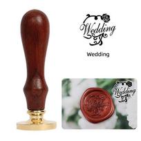 1 vnt. abėcėlės rašto vaško antspaudai Retro su gimtadieniu Antikvariniai mediniai antspaudai Scrapbooking vestuvių dekoravimas Wedding brown