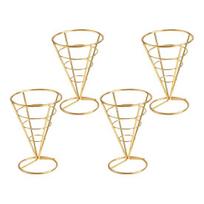 Ledų vaflinių puodelių laikikliai Nerūdijančio plieno bulvyčių stovai Maisto vaflinių puodelių stovas Individualiems vafliams Picai Charcuterie Virtuvė Restoranas 1pc beige