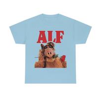 Alf V8 Filmo Plakatas 80-ųjų Animacinis Grafinis Marškinėliai 90-ųjų Retro Stilius ALF Personažas TV Laida Unisex Marškinėliai 100% Medvilnė Vyriški Visi Dydžiai S-6XL 2XL gray