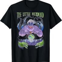 Disney Mažoji Undinėlė Piktasis Ursula Kristalinis Rutulys Marškinėliai XXXXL įvairiaspalvis