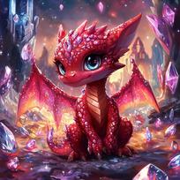 New Arrival 2026 5D DIY Diamond Painting Cute Fire Dragon Crystal Diamond Mosaic Animal Complete Kit Home Decorative Unique Gift Round 30x30cm red