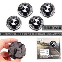 4 vnt. 56/68 mm plaukiojančių ratlankių centrinių dangtelių BMW 50-mečio jubiliejui – tinka E39 E46 E60 F10 F30 G20 X3 X5 (Automobilių stebulių priedai) black