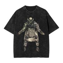 Metal Gear Solid C.Q.C. Boot Camp Vintage Distressed Oversized Black T-Shirt | Tactical Espionage Game Fan Merch Tee XL įvairiaspalvis