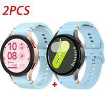 2 vnt. Samsung Galaxy laikrodžiui 7 dirželis 5Pro/6/4 classic 44mm 40mm Originalus silikoninis sportinis dirželis apyrankė correa Galaxy watch7 Dirželis Galaxy Watch 4 40 44 gray
