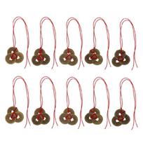 10pcs Chinese Fortune Coins Feng Shui Coins I-ching Coins for Wealth and Success 1 brown