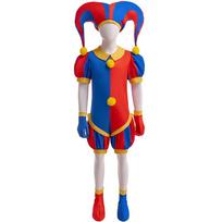 Nuostabus skaitmeninis cirkas Cosplay kostiumas 3-12 metų vaikams Helovinas Cirkas Pomni kombinezonas Apranga Animacinis vakarėlio kostiumas 7Y-8Y 140 raudona
