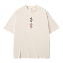 Best Famous Rapper Kanye West Graduation The College Dropout Graphics Tshirt Men Vintage T-shirt Oversized T Shirts L beige