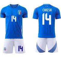 Europos Taurė Italijos Namų Futbolo Uniformos Rinkinys Marškinėliai Nr. 14 Chiesa Jr. 18 Barrera Nacionalinė komanda #S