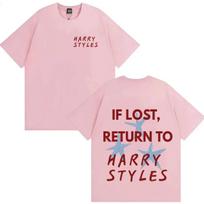 Harry Styles Mados dvipusiai spausdinti gotiški marškinėliai Klasikinė estetika Laisvalaikio patogūs vyriški O-kaklo Y2K marškinėliai Streetwear XXL juoda