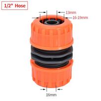 Watering Garden Hose Quick Connector 1/2'' 3/4  Hose Repair Coupling Joint Fitting Water Pipe Extender Connector Accessories orange