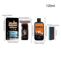 Stiklo alyvos plėvelės valiklis automobiliui, 120 ml ruloninis stiklo poliravimo pasta su valymo lenta, pašalina alyvos plėvelę ir dėmes, pagerina skaidrumą black
