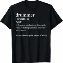 Drummer unisex Never Underestimate A  With Drums T-Shirt 5XL įvairiaspalvis