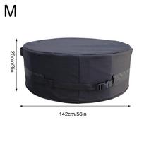Outdoor Fire Pit Cover Round Waterproof Fire Pit Guard Waterproof Fireplace Cover For Backyard Patio Yard Garden Winter Summer black