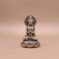 Mini Solid Brass Guan Yin Buddha Small Ornaments Vintage Copper Buddha Statue Miniature Figurines Handcraft varis