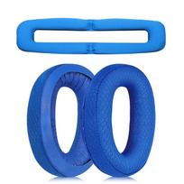 Taikomas SENNHEISER GSP370/GSP300/GSP350/GSP305/GSP301 Ausinių Dangtelis Kempinė Tuščiaviduris Minkštas Korpusas Ausų Pagalvėlės Priedai blue