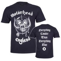 Oficialus Motorhead marškinėlis Anglija Viskas garsiau T-shirt Naujas S M L XL XXL 3XL gray