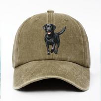 Juodo Labradoras Spausdinimo Beisbolo Kepuraitė Yra Puiki Gimtadienio Dovana Augintinių Mėgėjams, Reguliuojamo Dydžio Tiek Vyrams, Tiek Moterims Adjustable chaki