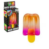 NeeDoh Nice Sicle Žaislas - Skaidrus Gradientinis Blizgantis Tampri Sensory Fidget
