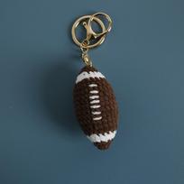 Billiards Rugby Crochet Soccer Keyrings Tennis Baseball Sport Ball  Pendant  Backpack Rugby black