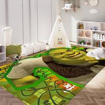 Cartoon Green S-Shrek Entrance Door Mat Nordic Style Bedroom Living Room Doormat Home Balcony Anti-Slip Modern Home Decor 40cm x 120cm