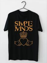 Simple Minds Logo Short Sleeve Cotton Black All Size T-Shirt L brown